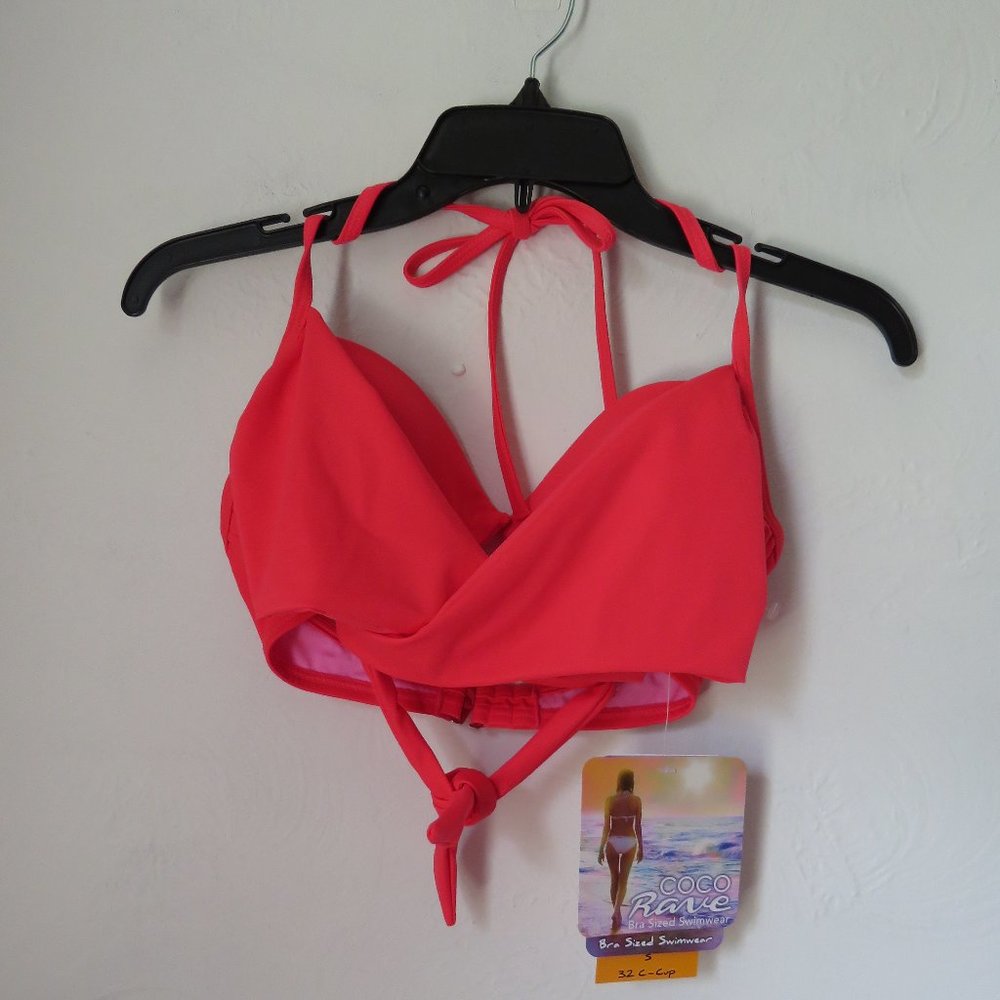Coco Rave Solids Malibu Simone Halter Bikini Top S